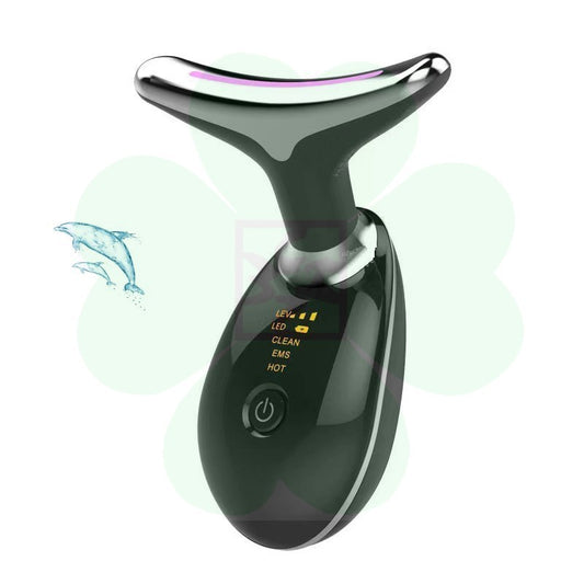 Neck and beauty device, vibration massage, neck wrinkle device, lifting affect and facial UV light, beauty device