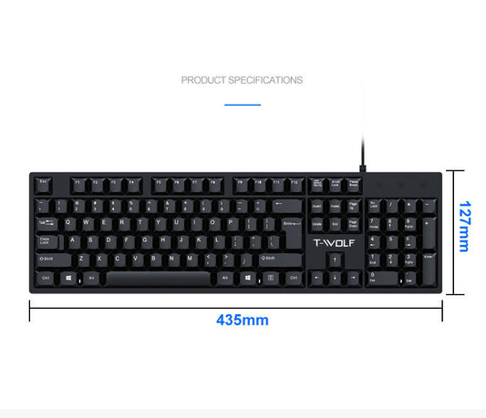 T15 wired USB keyboard