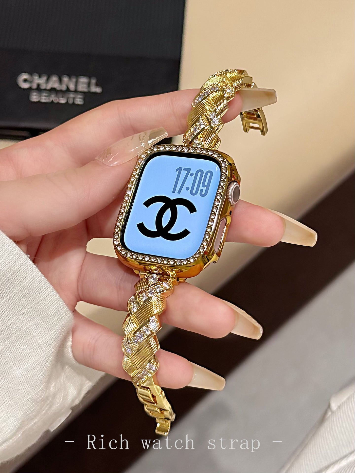 diamond-encrusted Apple Watch band for women