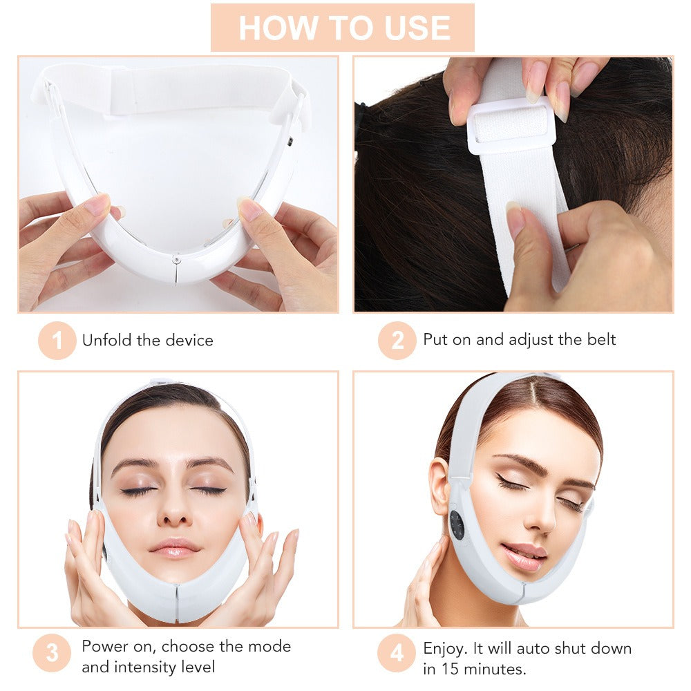 New Micro Current Colorful Light Beauty Slimming Instrument Tool, Intelligent Tuina Hot Apply Lifting V-shaped Slimming