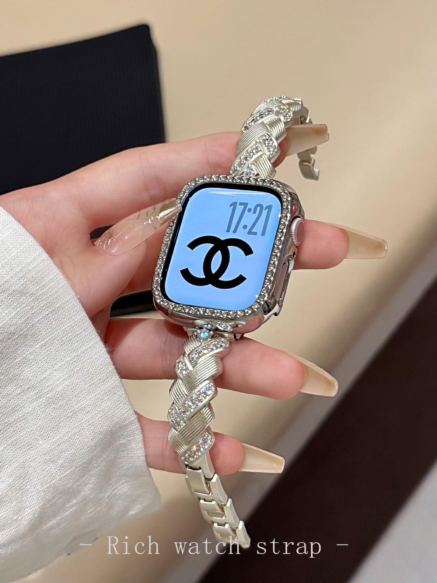 diamond-encrusted Apple Watch band for women
