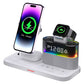 Magnetic 3 in 1 wireless charger clock, suitable for Apple