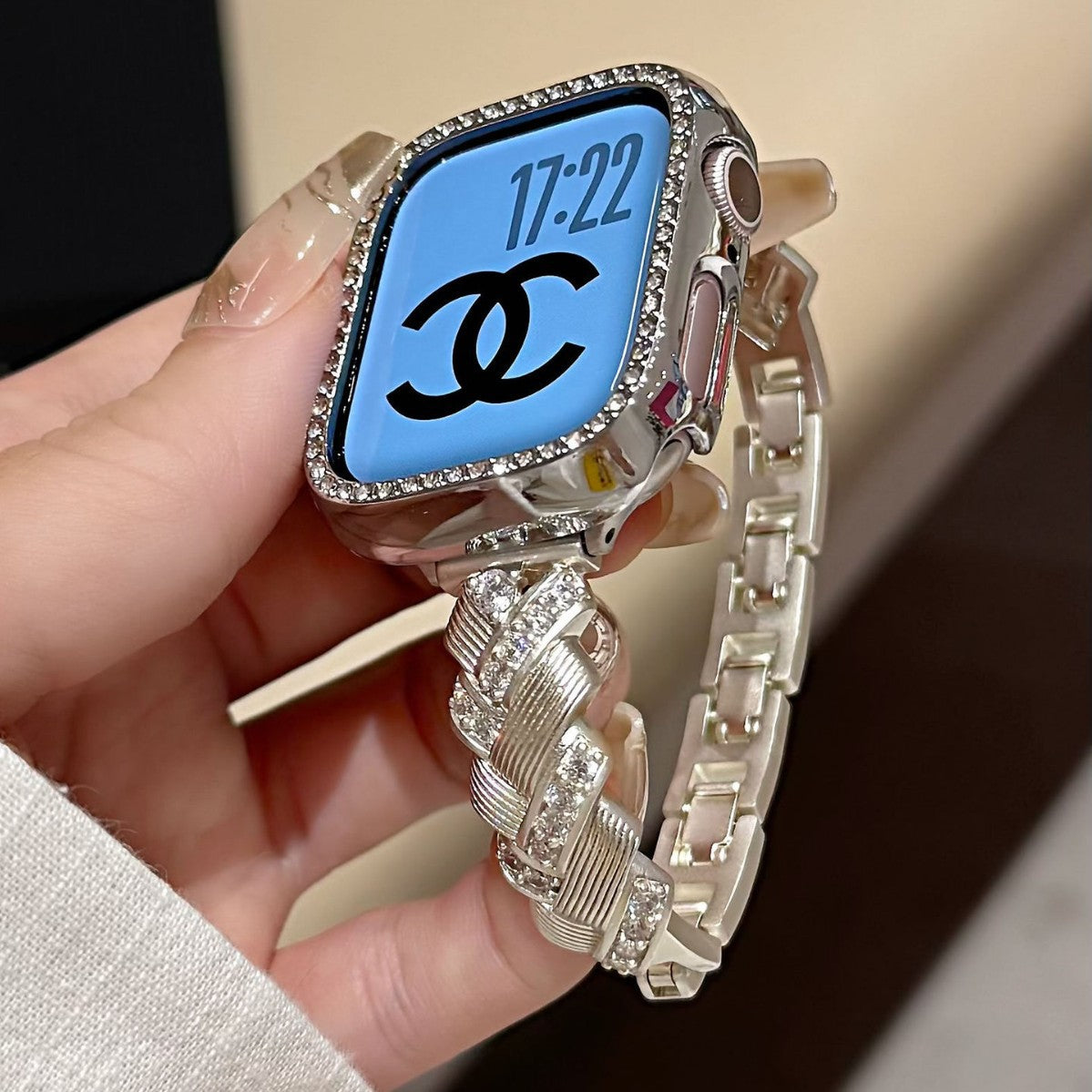 diamond-encrusted Apple Watch band for women