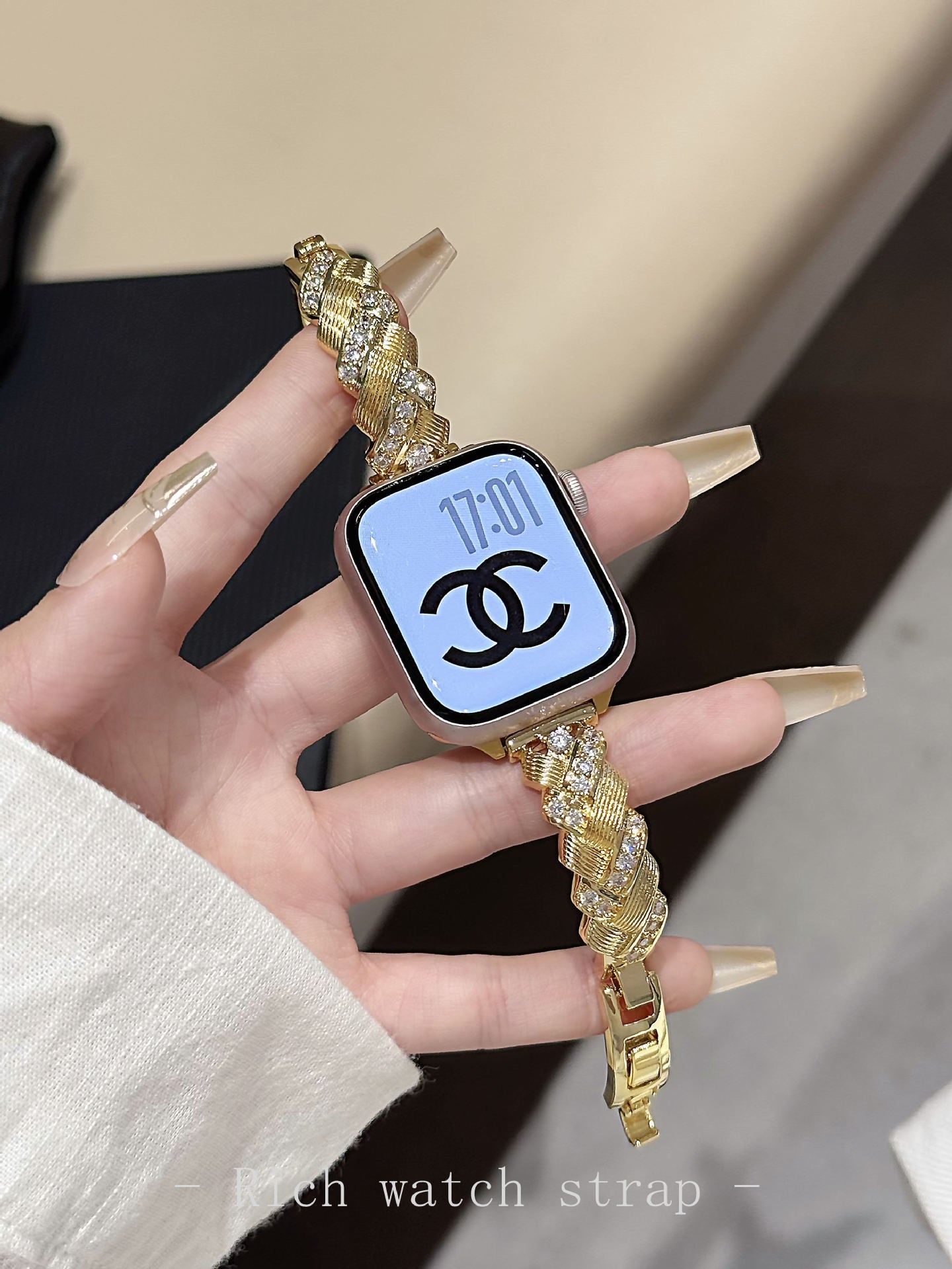 diamond-encrusted Apple Watch band for women