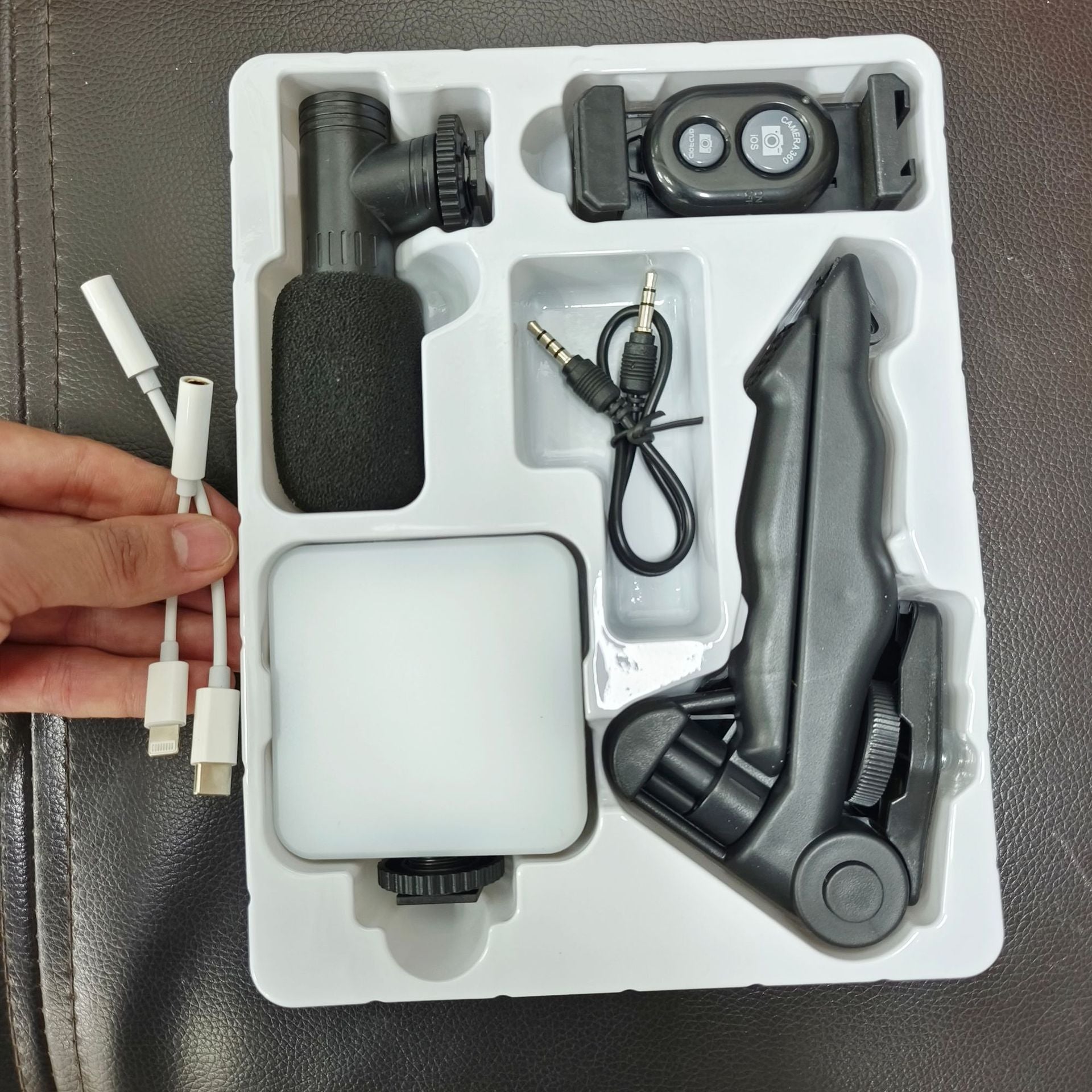 Desktop Beauty Leg Pocket Fill Light with Microphone Single